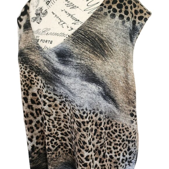 VEX Collection Women's Size 24 V-neck Tunic Long Blouse Top Sleeveless France - Picture 8 of 11